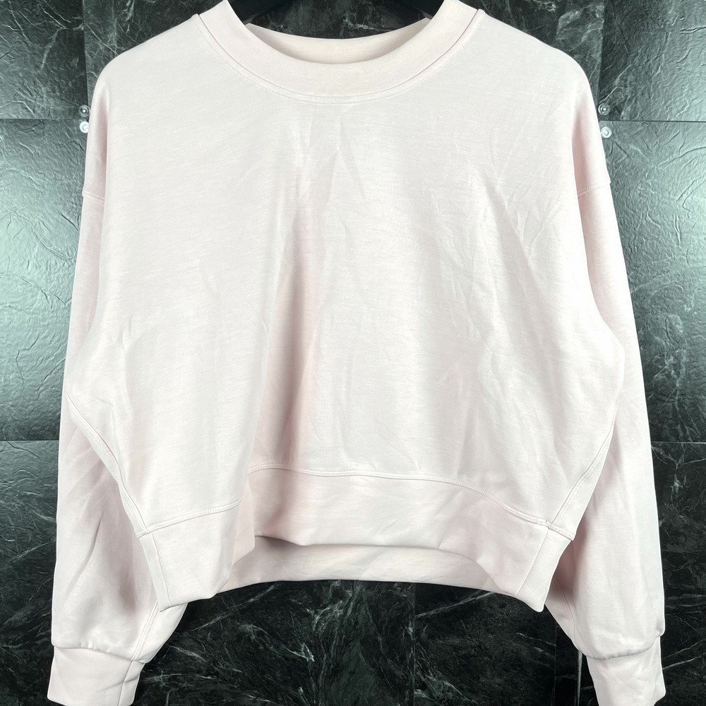Lululemon Women's Pink Perfectly Oversized Cropped Sweatshirt Size 4